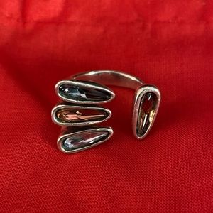 💥price reduced💥 UNO de 50 'Found You' rose & grey Swarovski silver ring